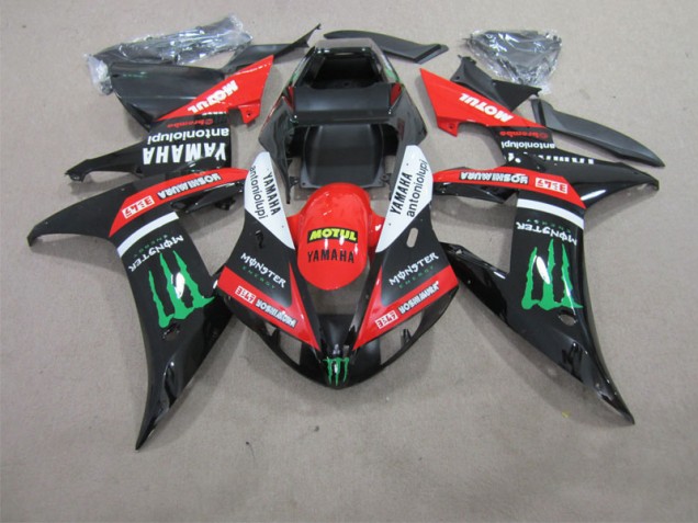 Noir Rouge Motul Carénage Yamaha R1 2002-2003 Noir Rouge Motul Carénage Yamaha R1 2002-2003