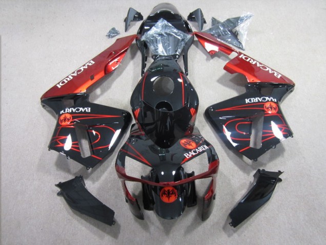 Noir Rouge RACARDI Carénage Honda CBR 600 RR 2003-2004 Noir Rouge RACARDI Carénage Honda CBR 600 RR 2003-2004