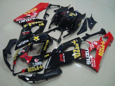 Noir Rouge Rizla Carénage Suzuki GSXR 1000 K5 2005-2006