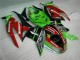 Noir Rouge Vert card Carénage Kawasaki ZX6R 2009-2012 Noir Rouge Vert card Carénage Kawasaki ZX6R 2009-2012
