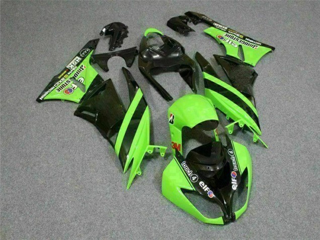Noir Vert 3M Touch4 Carénage Kawasaki ZX6R 2009-2012 Noir Vert 3M Touch4 Carénage Kawasaki ZX6R 2009-2012