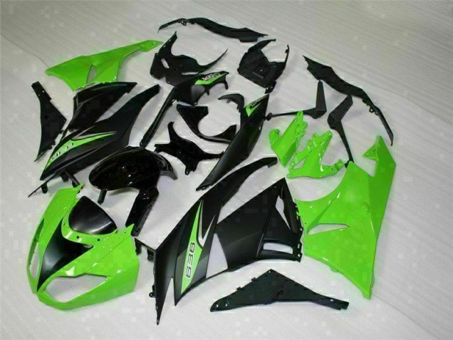 Noir Vert 636 Carénage Kawasaki ZX6R 2009-2012 Noir Vert 636 Carénage Kawasaki ZX6R 2009-2012