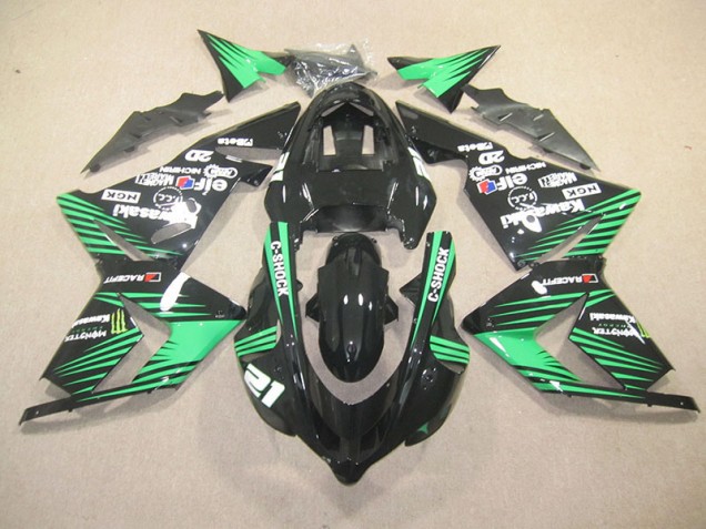 Noir Vert C-Shock Monster Carénage Kawasaki ZX10R 2003-2005 Noir Vert C-Shock Monster Carénage Kawasaki ZX10R 2003-2005