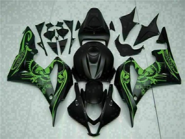 Noir Vert Carénage Honda CBR 600 RR 2007-2008