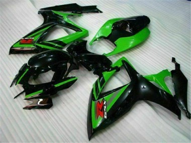 Noir Vert Carénage Suzuki GSXR 600 / 750 K6 2006-2007