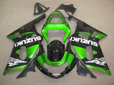Noir Vert Carénage Suzuki GSXR 600 K1 K2 K3 2001-2003