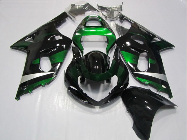 Noir Vert Carénages Suzuki GSXR 600 K1 K2 K3 2001-2003 Noir Vert Carénages Suzuki GSXR 600 K1 K2 K3 2001-2003