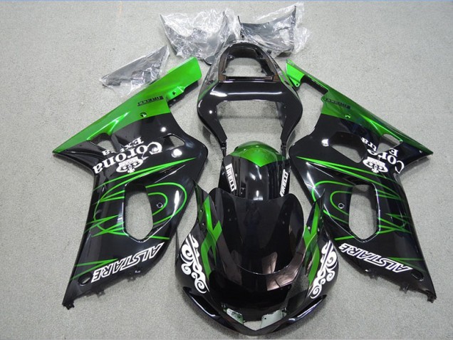 Noir Vert Corona Extra Carénage Suzuki GSXR 600 K1 K2 K3 2001-2003 Noir Vert Corona Extra Carénage Suzuki GSXR 600 K1 K2 K3 2001-2003