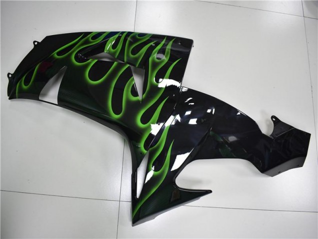 Noir Vert Flamme Carénage Kawasaki ZX10R 2006-2007 Noir Vert Flamme Carénage Kawasaki ZX10R 2006-2007