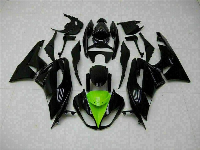 Noir Vert Kit Carénages Complet Kawasaki ZX6R 2009-2012 Noir Vert Kit Carénages Complet Kawasaki ZX6R 2009-2012