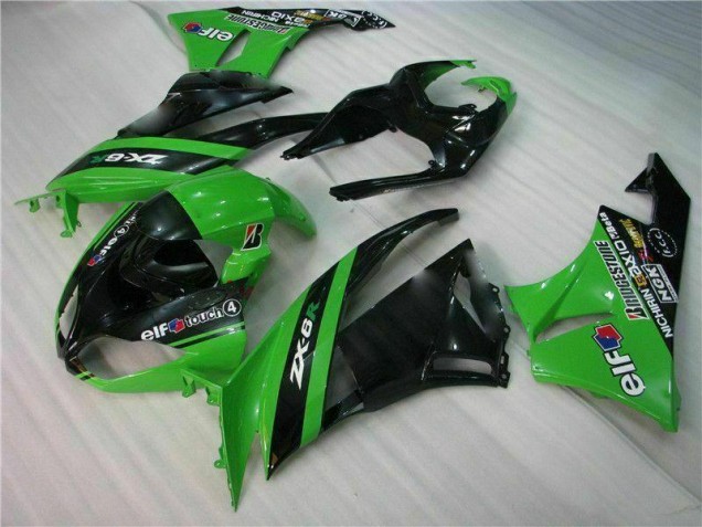 Noir Vert Kit Carénages Kawasaki ZX6R 2009-2012 Noir Vert Kit Carénages Kawasaki ZX6R 2009-2012