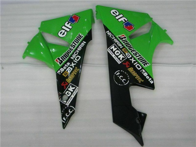 Noir Vert Kit Carénages Kawasaki ZX6R 2009-2012 Noir Vert Kit Carénages Kawasaki ZX6R 2009-2012