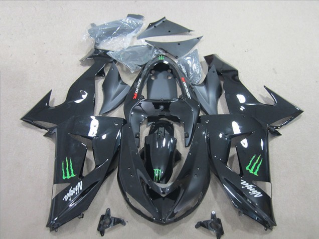 Noir Vert Monster Ninja Carénage Kawasaki ZX10R 2006-2007 Noir Vert Monster Ninja Carénage Kawasaki ZX10R 2006-2007