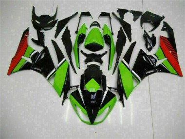 Noir Vert Rouge Carénage Kawasaki ZX6R 2009-2012