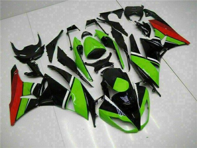 Noir Vert Rouge Carénage Kawasaki ZX6R 2009-2012 Noir Vert Rouge Carénage Kawasaki ZX6R 2009-2012