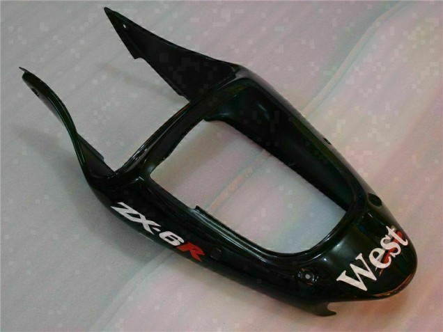 Noir West Ninja Carénage Kawasaki ZX6R 2000-2002 Noir West Ninja Carénage Kawasaki ZX6R 2000-2002