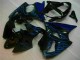 Noir avec Bleu Flamme Carénage Kawasaki ZX6R 2000-2002 Noir avec Bleu Flamme Carénage Kawasaki ZX6R 2000-2002