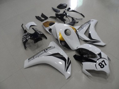 Noir et Blanc et Or Carénage Honda CBR 1000 RR 2008-2011