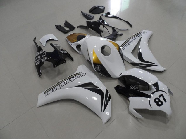 Noir et Blanc et Or Carénage Honda CBR 1000 RR 2008-2011 Noir et Blanc et Or Carénage Honda CBR 1000 RR 2008-2011