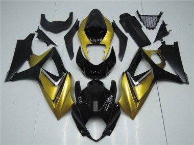 Or Noir Carénages Suzuki GSXR 1000 K7 2007-2008