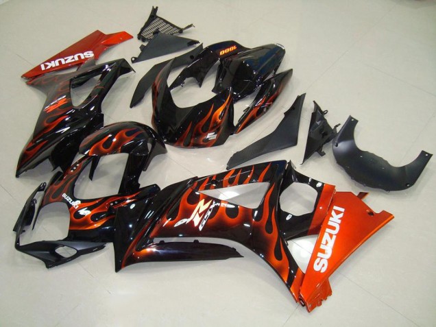 Orange Flamme Carénage Suzuki GSXR 1000 K7 2007-2008 Orange Flamme Carénage Suzuki GSXR 1000 K7 2007-2008