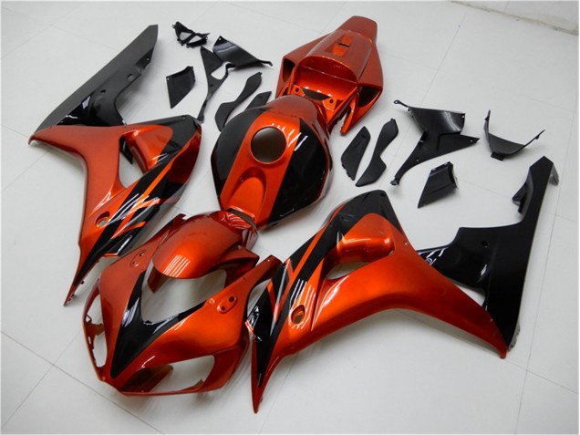 Orange Noir Carénage Honda CBR 1000 RR 2006-2007 Orange Noir Carénage Honda CBR 1000 RR 2006-2007