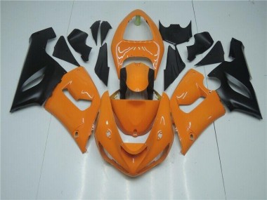 Orange Noir Carénage Kawasaki ZX6R 2005-2006