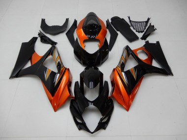 Orange Noir Carénage Suzuki GSXR 1000 K7 2007-2008