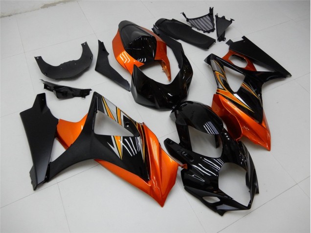 Orange Noir Carénage Suzuki GSXR 1000 K7 2007-2008 Orange Noir Carénage Suzuki GSXR 1000 K7 2007-2008