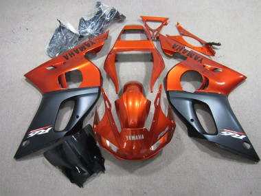 Orange Noir Carénage Yamaha R6 1998-2002