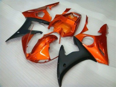 Orange Noir Carénage Yamaha R6 2003-2005