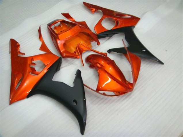 Orange Noir Carénage Yamaha R6 2003-2005 Orange Noir Carénage Yamaha R6 2003-2005