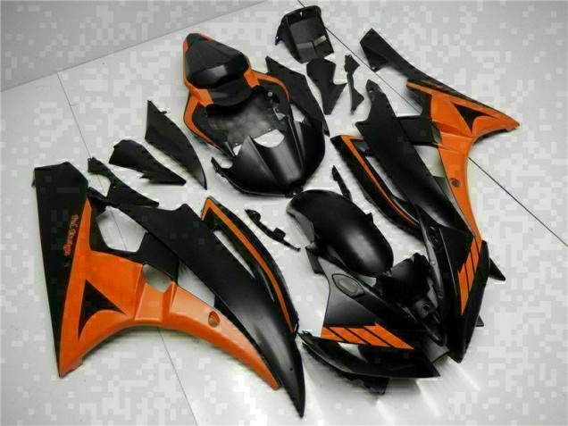 Orange Noir Carénage Yamaha R6 2006-2007 Orange Noir Carénage Yamaha R6 2006-2007