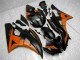 Orange Noir Carénage Yamaha R6 2006-2007 Orange Noir Carénage Yamaha R6 2006-2007