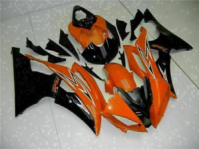 Orange Noir Carénage Yamaha R6 2008-2016 Orange Noir Carénage Yamaha R6 2008-2016