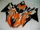 Orange Noir Carénage Yamaha R6 2008-2016 Orange Noir Carénage Yamaha R6 2008-2016