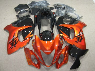 Orange Noir Carénages Suzuki GSXR 1300 Hayabusa 2008-2019
