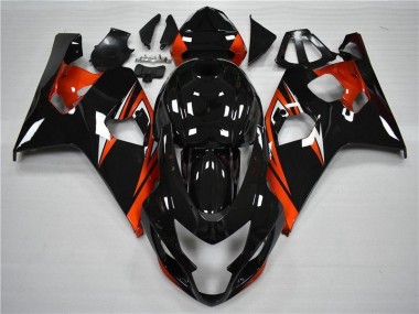Orange Noir Carénages Suzuki GSXR 600 / 750 K4 2004-2005