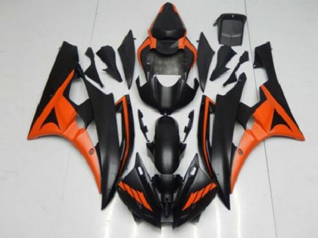 Orange Noir Carénages Yamaha R6 2006-2007 Orange Noir Carénages Yamaha R6 2006-2007