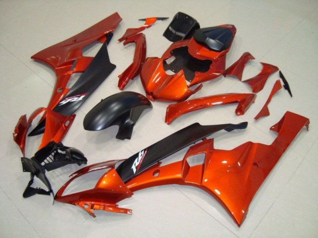 Orange Noir Mat Carénages Yamaha R6 2006-2007 Orange Noir Mat Carénages Yamaha R6 2006-2007