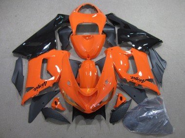 Orange Noir Ninja Carénage Kawasaki ZX6R 2005-2006