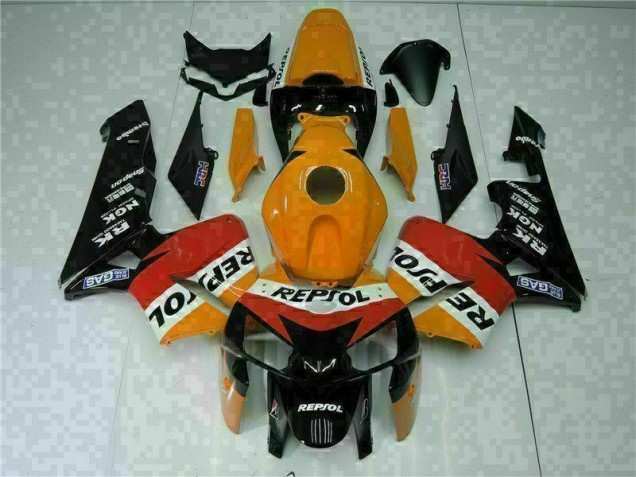 Orange Noir Repsol Carrosserie Honda CBR 600 RR 2005-2006 Orange Noir Repsol Carrosserie Honda CBR 600 RR 2005-2006