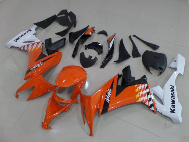 Orange et Blanc Carénage Kawasaki ZX10R 2008-2010 Orange et Blanc Carénage Kawasaki ZX10R 2008-2010