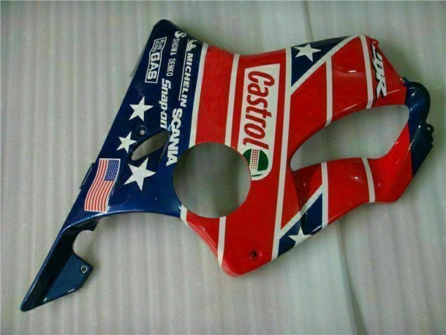 Rouge Blanc Bleu Castrol Cycle World Carénage Honda CBR 600 F4i 2001-2003 Rouge Blanc Bleu Castrol Cycle World Carénage Honda CBR 600 F4i 2001-2003