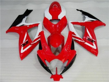 Rouge Blanc Carénage Suzuki GSXR 600 / 750 K6 2006-2007