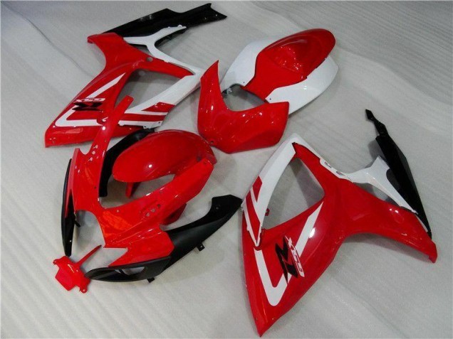 Rouge Blanc Carénage Suzuki GSXR 600 / 750 K6 2006-2007 Rouge Blanc Carénage Suzuki GSXR 600 / 750 K6 2006-2007