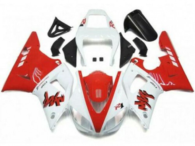 Rouge Blanc Carénage Yamaha R1 1998-1999 Rouge Blanc Carénage Yamaha R1 1998-1999