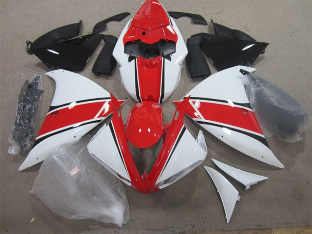 Rouge Blanc Carénage Yamaha R1 2012-2014 Rouge Blanc Carénage Yamaha R1 2012-2014