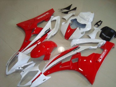 Rouge Blanc Carénage Yamaha R6 2006-2007