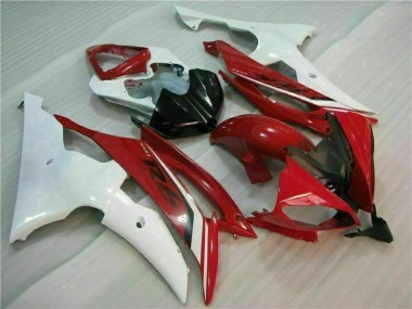 Rouge Blanc Carénage Yamaha R6 2008-2016